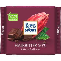 Ritter Sport тъмен шоколад 50% (100 г)
