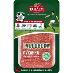 Тандем габровска луканка, слайс (130 г)