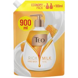 Teo Milk Rich Honey течен сапун пълнител (900 мл)