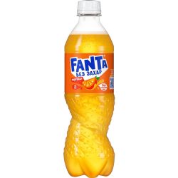 Fanta портокал газирана безалкохолна напитка, без захар (500 мл)