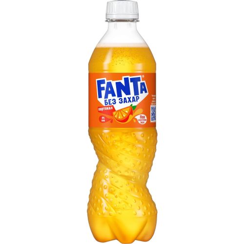 Fanta портокал газирана безалкохолна напитка, без захар (500 мл)