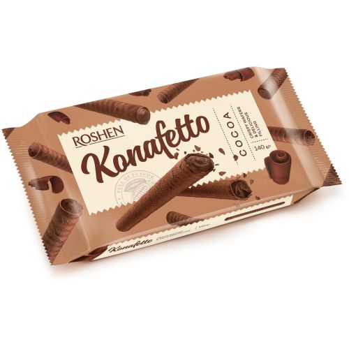 Roshen Konafetto вафлени пурички с какао (140 г)