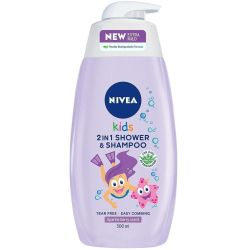 Nivea Kids душ гел и шампоан за момичета (500 мл)