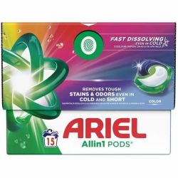 Ariel AllIn1 Pods Color капсули за цветно пране, 15 пранета (15 бр.)