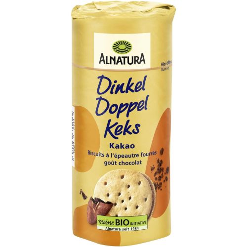 Alnatura био мини бисквити с пълнозърнесто брашно от спелта и какаов крем (90 г)