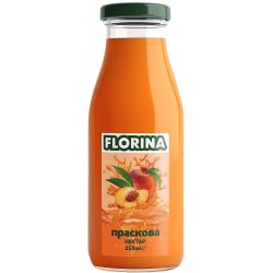 Florina сок праскова, стъкло (250 мл)