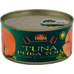 Isida риба тон, филенца в собствен сос (185 г)
