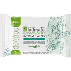 Nature of Agiva влажни интимни кърпи алое, биоразградими (20 бр.)