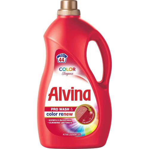 Alvina Color Elegance течен перилен препарат за цветни тъкани, 44 пранета (2.2 л)