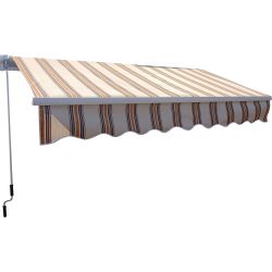 Тента 250 см х 150 см, бежово и кафяво (1 бр.)