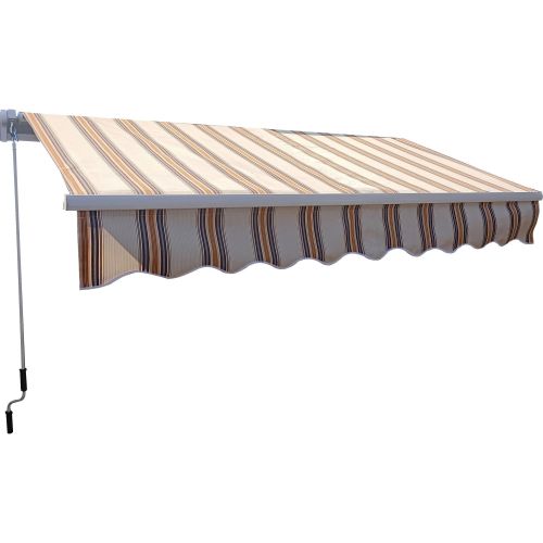 Тента 250 см х 150 см, бежово и кафяво (1 бр.)