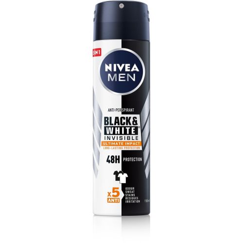 Nivea Men дезодорант Invisible On Black & White Ultimate Impact (150 мл)