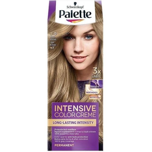 Palette Intensive Color Cream крем боя за коса светло русо Light Blond, N7 / 8-0 (1 бр.)