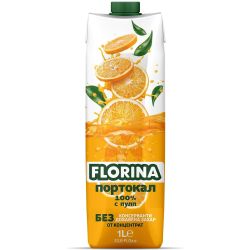 Florina сок портокал 100% (1 л)