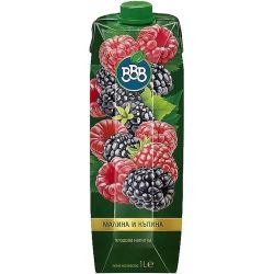 BBB сок малина и къпина 15% (1 л)