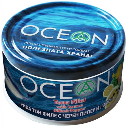 Ocean риба тон филе в лимон и черен пипер (185 г)