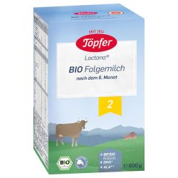 Topfer Lactana 2 био мляко с DHA и ALA за преходно, 6+ месеца (600 г)