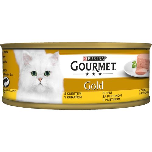 Purina Gourmet Gold храна за котки в зряла възраст, пастет, пиле (85 г)