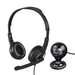 Hama уеб камера и слушалки с микрофон, 3.5 мм жак (1 бр.)