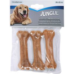Jungle лакомство за куче, кокали от пресована кожа, 26-30 г всеки (3 бр.)