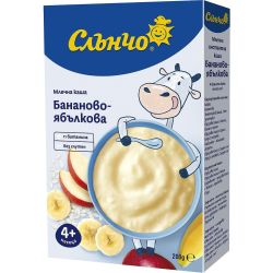 Слънчо млечна каша с банан и ябълки (200 г)