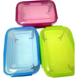 Dunya дълбока правоъгълна кутия с капак, различни цветове 1.4 л (1 бр.)