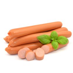 Браво пилешки кренвирши варено-пушени, газова среда, на килограм (1 кг)