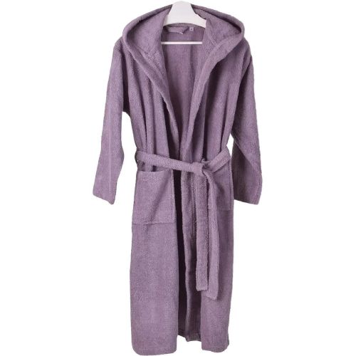 PNG Комфорт халат за баня с качулка, цвят пепел от рози, S-XL, размер M