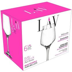LAV стъклен комплект чаши, 330 мл (6 бр.)