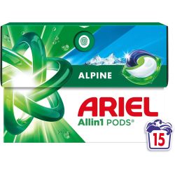 Ariel Alpine капсули за пране, 15 пранета (15 бр.)