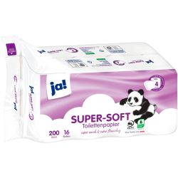 JA! четирипластова тоалетна хартия, 200 къса (16 бр.)