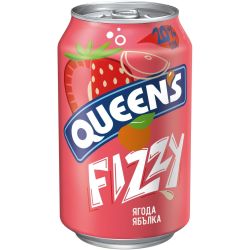 Queen's Fizzy газирана напитка ягода и ябълка 20% (330 мл)
