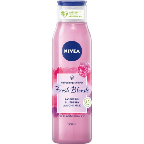 Nivea душ гел Fresh Blends Raspberry, Blueberry, Almond Milk (300 мл)