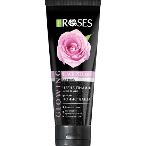 Nature of Agiva Roses Glowing черна пилинг маска за лице (100 мл)