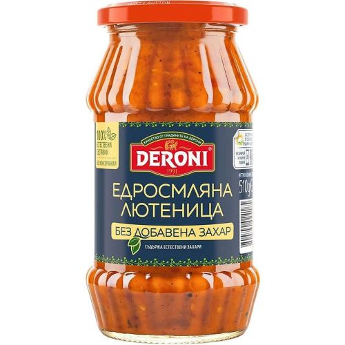 Deroni лютеница фитнес едросмляна без добавена захар (510 г)