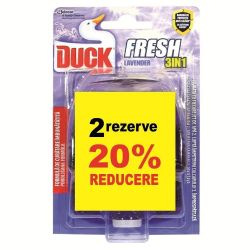 Duck Fresh ароматизатор за тоалетна лавандула, пълнител, 2 бр. х 55 мл (110 мл)