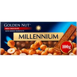 Millennium Golden Nut млечен шоколад с цели лешници (100 г)