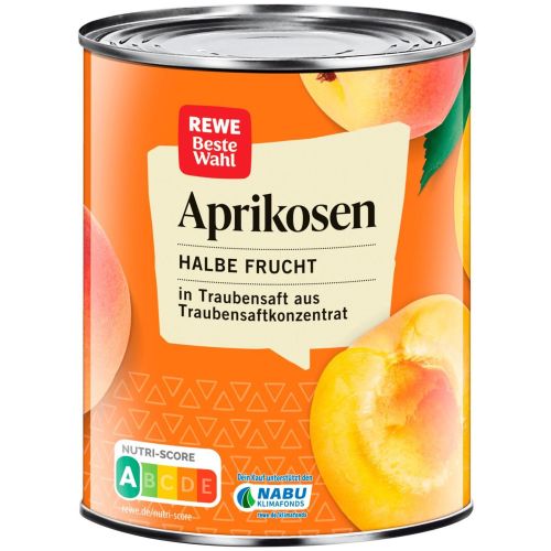 REWE компот от кайсии с половинки плодове (475 г)