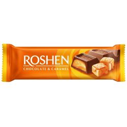 Roshen млечен шоколадов бар с пълнеж карамел (30 г)