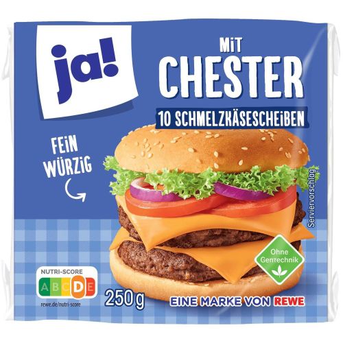 Ja! топено сирене Честър, тост (250 г)