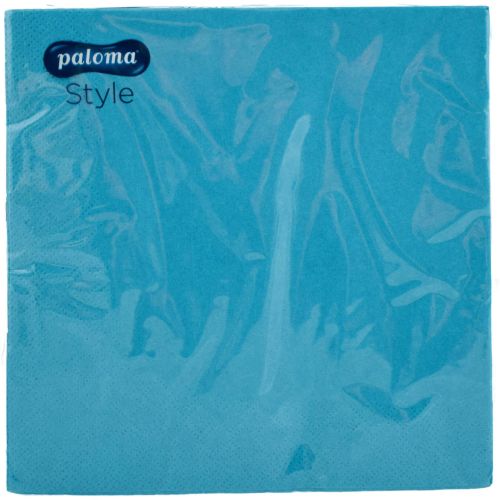Paloma Style трипластови салфетки аквамарин, 33 см х 33 см (20 бр.)