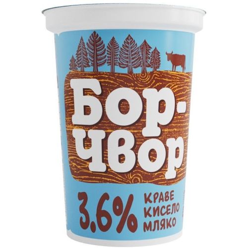 Бор Чвор краве кисело мляко 3.6% (400 г)