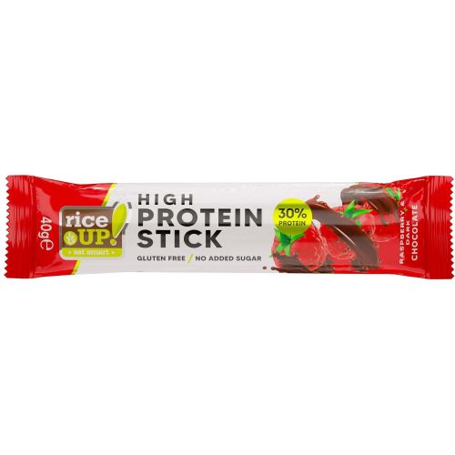 Rice Up протеинов стик малина и тъмен шоколад (40 г)