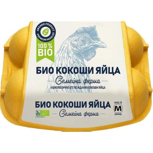 Семейна ферма био яйца размер М (6 бр.)