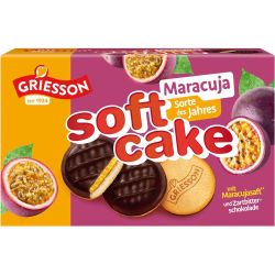 Griesson Soft Cake бисквити с маракуя и тъмен шоколад, 2 x 150 г (300 г)
