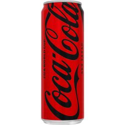 Coca-Cola без захар, газирана безалкохолна напитка, кен (330 мл)