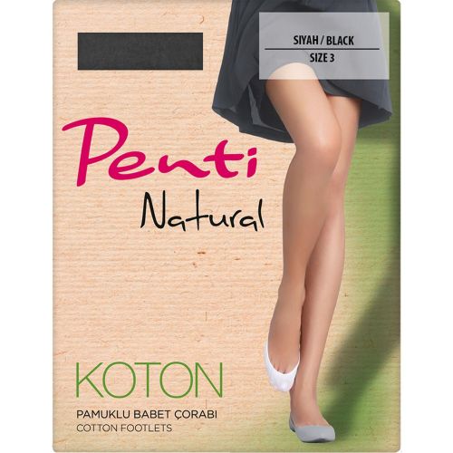 Penti памучни терлици, черни, 40 DEN, размер 3