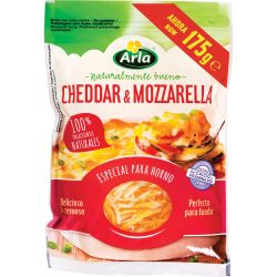 Arla чедър и моцарела, настъргани (150 г)
