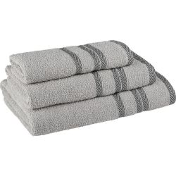 Dilios Crystal хавлиена кърпа светло сиво, размер 30 см х 50 см