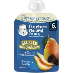 Gerber плодово пюре круша и сини сливи (90 г)